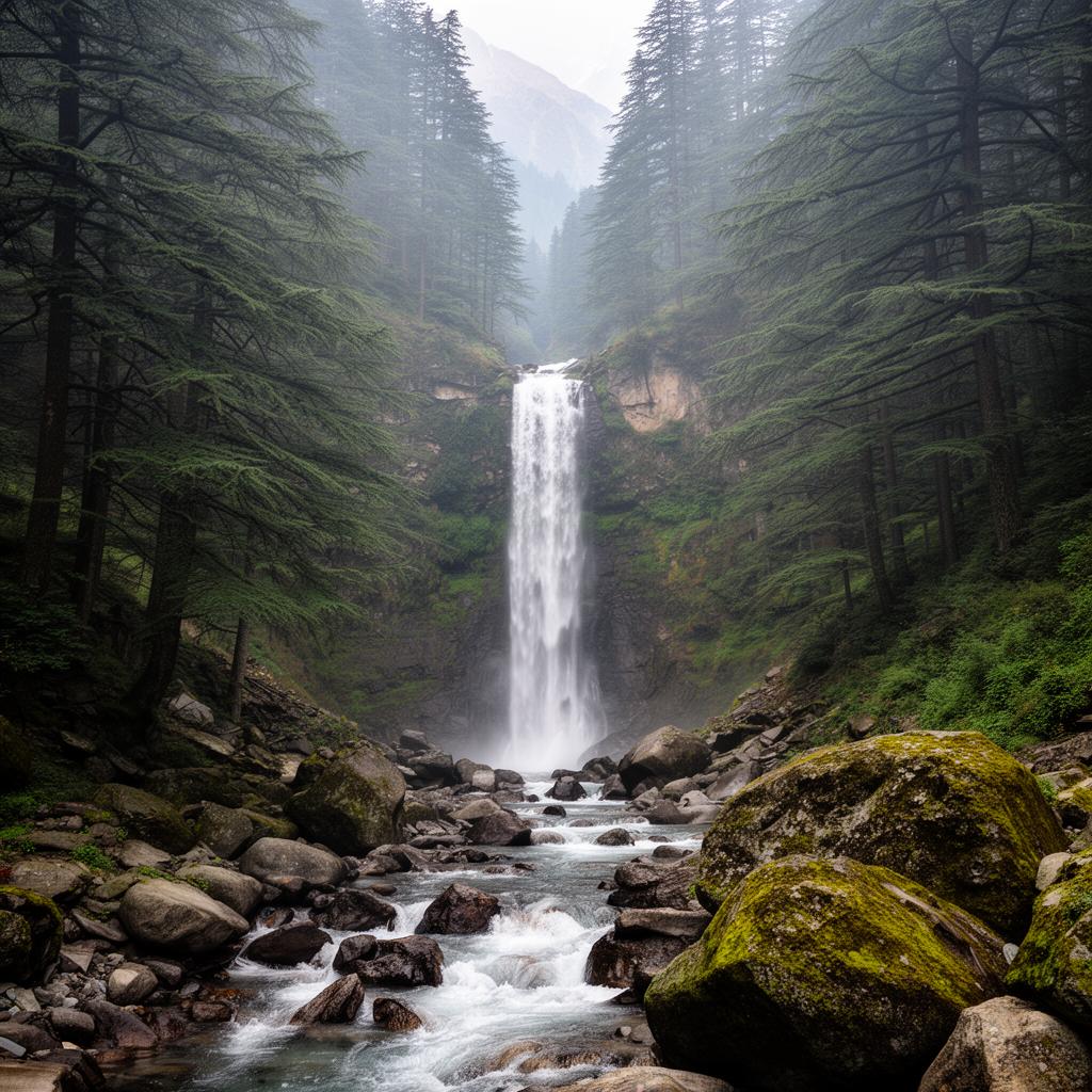 A walk from our door to the waterfall